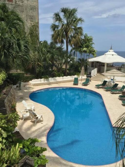 Palmitas Acogedor Departamento Nivel Piscina Gigante Jardines Villa Acapulco
