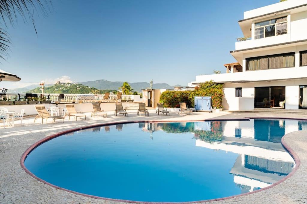 Palmitas Acogedor Departamento Nivel Piscina Gigante Jardines Acapulco