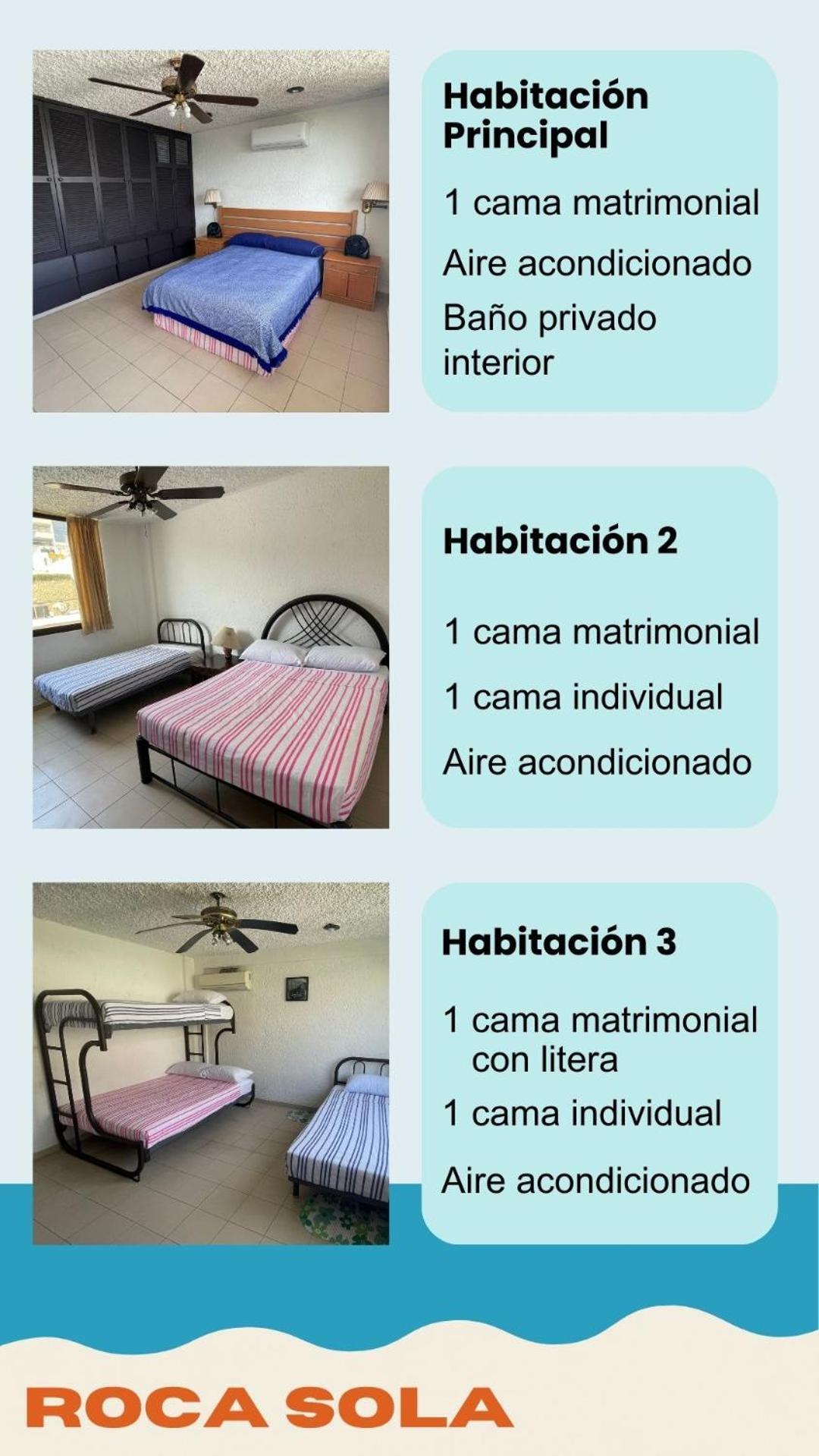 Roca Sola, Costera Departamento Privado Con Vista Al Mar, Alberca, Terraza Y Aire Acondicionado Apartamento *