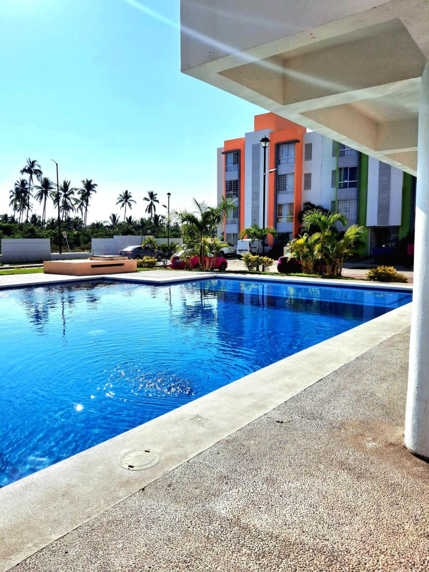 Departamento En Diamante Con Alberca, Camastros Y Hermosos Jardines Apartamento